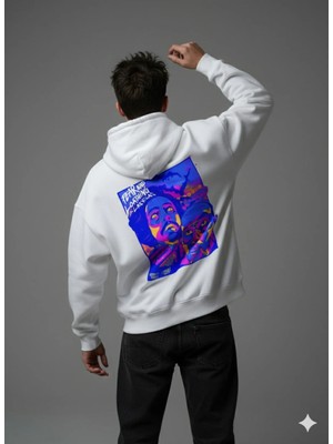 Lenithra Las Vegas Sırt Baskılı Unisex Oversize Hoodie