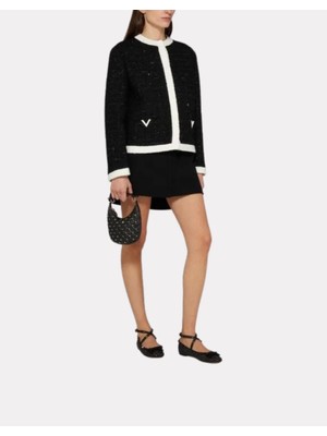 Valentino Garavani Mini Metal Zımbalı El ve Postacı Çanta