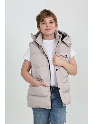 Napoli Jous Erkek Çocuk Yelek Kapüşonlu Fermuarlı