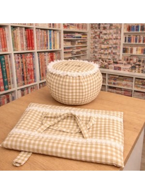 Flamel Pötikare Desenli Yoğurt Mayalama Örtüsü & Tepsi Taşıma Çantası Set