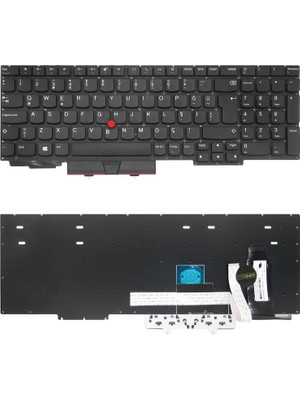 Notespare Lenovo Uyumlu Thinkpad E15 Gen 3 20YG00C3TX, E15 Gen 3 20YG00C4TX Klavye Tr Siyah