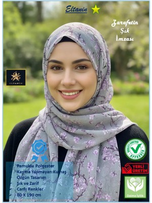 Eyfel Pamuklu Soft Özel Seri Şal (Etnik & Çiçekli Desen, Orjinal, Tesettür Giyim, Yeni Koleksiyon)