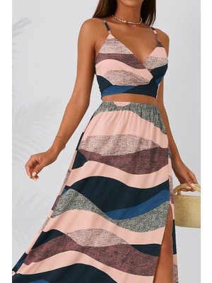 Bizcomoda Kadın Kolsuz Askılı Crop Ikili Süprem Takım