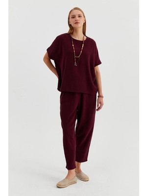 Nish&Chic Keten Bluz Pantolon Takım