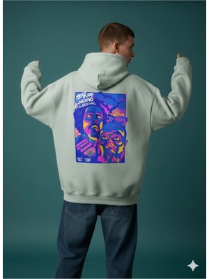 Lenithra Las Vegas Sırt Baskılı Unisex Oversize Hoodie