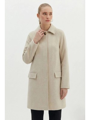 Nish&Chic Yün Karışımlı Uzun Ceket & Coat