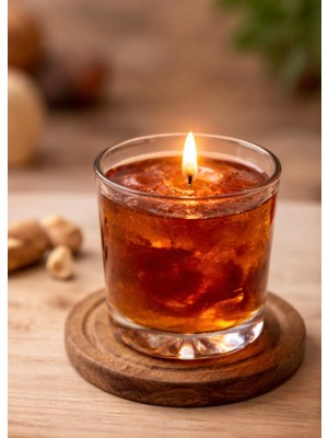 El Yapımı Doğal Soya Mum-Viski Görünümlü-Dekoratif-Ev Dekorasyon-Hediyelik