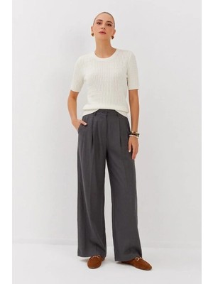 Nish&Chic Modal Pileli Palazzo Pantolon