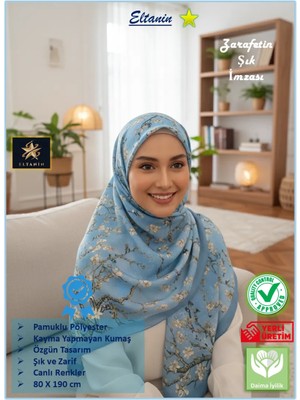 Eyfel Pamuklu Soft Özel Seri Şal (Etnik & Çiçekli Desen, Orjinal, Tesettür Giyim, Yeni Koleksiyon)