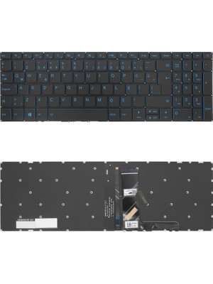 Notespare Lenovo Uyumlu Ideapad L3 15IML05 81Y300P3TX Klavye Tr Işıklı Mavi Power Tuşlu
