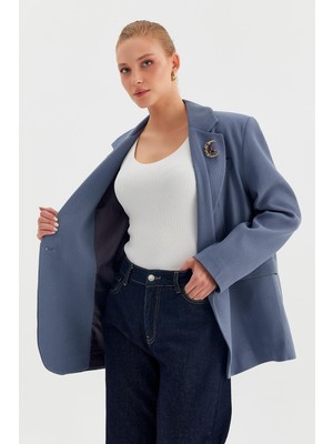 Nish&Chic Arka Yırtmaçlı Spor Oversize Ceket