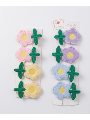 The Littles Kids Kız Çocuk Karışık Renkli Çiçek Figürlü Klipsli Toka Seti 8 Adet