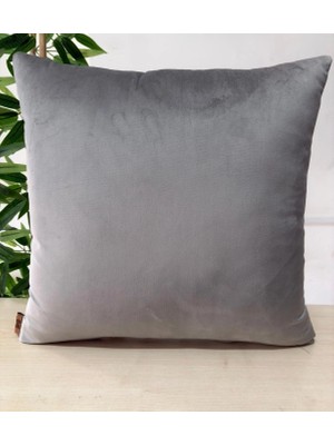 Elanora Home Luxury Soft Kadife Koyu Gri Kırlent Kılıfı ,yumuşak Dokulu, Şık& Modern