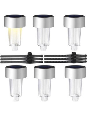 Temiz Pazar Metal Gövdeli̇ Dc 5V Gün Işiği Solar Balkon-Havuz-Bahçe Lambasi (6'li Paket)
