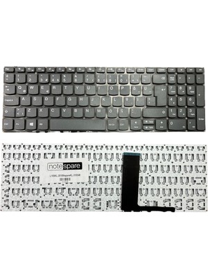 Notespare Lenovo Uyumlu Ideapad 3-15ADA05 81W101W2TX Klavye Tr Power Tuşsuz Füme
