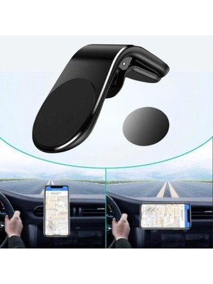 Havalanndırma Izgarasına Takılabilen Mandallı Mıknatıslı Oto Araç Içi Manyetik Telefon Tutu