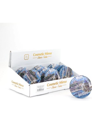 Ethab Ticaret Taşlı Istanbul Tasarımı El Aynası Ince ALK2920