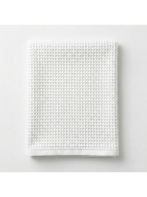 Alesta Home Pamuklu Waffle Beyaz Banyo Havlusu 100X180 cm HVL051