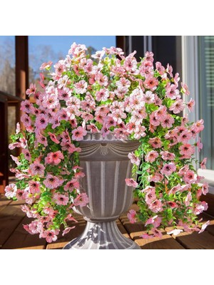 Yapay Çiçek Pembe Sarkan Mineli Okaliptus Şimşir Yapay Sarmaşık 5dal 60CM