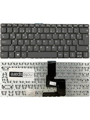 Notespare Lenovo Uyumlu Ideapad 3 14ADA05 81W00057TX, 3 14ADA05 81W000B8TX Klavye Füme Tr