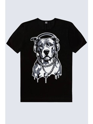 Rock&roll Kolyeli Pit Kısa Kollu Siyah Erkek Tişört