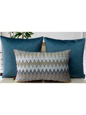 Elanora Home Dekoratif Kırlent Kılıfı,yüksek Kaliteli Dokuma Kumaş,,3’lü Set