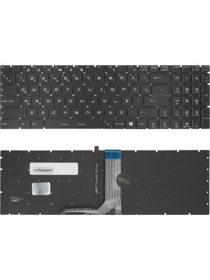 Notespare Msı Uyumlu GT72 Dominator 2QD-630TR, GT72 Dominator 2QD-630TR Super Klavye Tr Işıklı Beyaz Aydınlatma