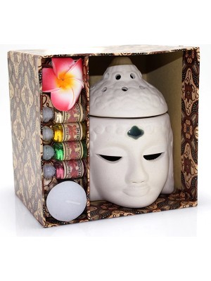 Ethab Ticaret Seramik Buda Büstü Buhurdanlık Seti No:03