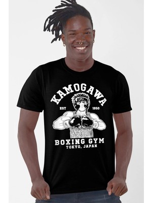 Rock&roll Anime Boksör Kısa Kollu Siyah Erkek Tişört
