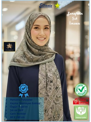 Eyfel Pamuklu Soft Özel Seri Şal (Etnik & Çiçekli Desen, Orjinal, Tesettür Giyim, Yeni Koleksiyon)