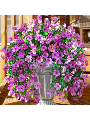 Yapay Çiçek Lila Sarkan Mineli Okaliptus Şimşir Yapay Sarmaşık 5dal 60CM