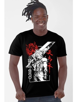 Rock&roll Dev Kılıçlı Kahraman Kısa Kollu Siyah Erkek Tişört