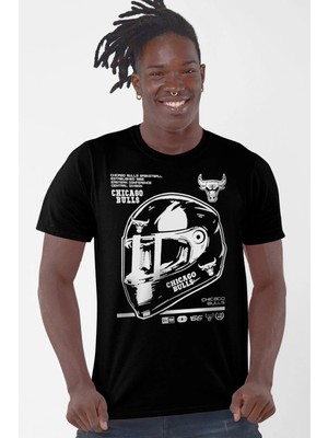 Rock&roll Chicago Racing Kısa Kollu Siyah Erkek Tişört