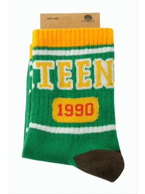 Hsc Bilişim Yeşil Renkli Kolej Çorap 8*28