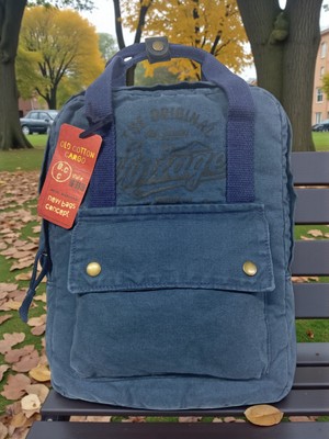 Old Cotton Cargo Kaliteli Tek Bölmeli Unisex Design Vintage Okul Gezi Günlük Sırt Çantası 28X37 cm