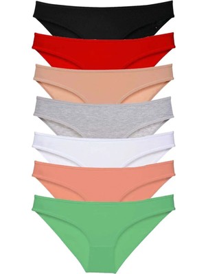 7 Adet Süper Eko Set Likralı Kadın Slip Külot Set 1