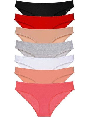 7 Adet Süper Eko Set Likralı Kadın Slip Külot Set 2