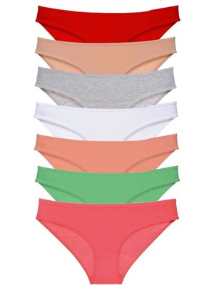 7 Adet Süper Eko Set Likralı Kadın Slip Külot Set 8