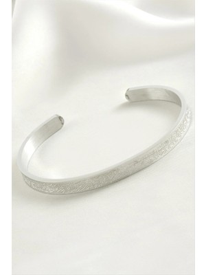 Esranın Dünyası Ayetel Kürsi Dualı Lüks Çelik Kelepçe Bileklik RSBİJ34-ESRDNS