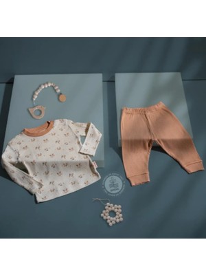 Tiffany 2li Takım Floral Modal Theme Krem - Somon