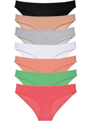 7 Adet Süper Eko Set Likralı Kadın Slip Külot Set 7