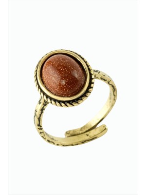 Esranın Dünyası Oval Doğaltaşlı Otantik Yüzük RSBİJ34-ESRDNS