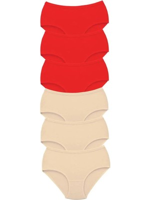 6 Adet Tutku Kadın Yüksek Bel Bato Kalın Lastik Külot S5