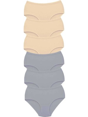 6 Adet Tutku Kadın Yüksek Bel Bato Kalın Lastik Külot S8