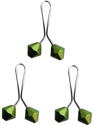 3 Adet Tesettür Eşarp ve Şal Klipsi Yeşil