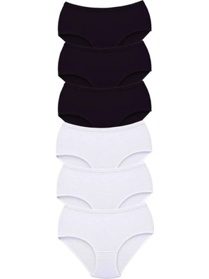 6 Adet Tutku Kadın Yüksek Bel Bato Kalın Lastik Külot S4