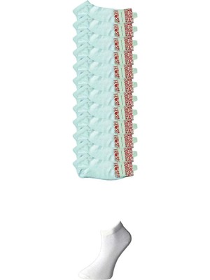 Beyaz Kadın Bilek Çorap 12 Çift