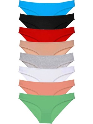 8 Adet Süper Eko Set Likralı Kadın Slip Külot Set 1