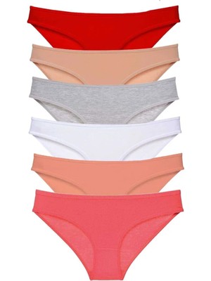 6 Adet Süper Eko Set Likralı Kadın Slip Külot Renk 5
