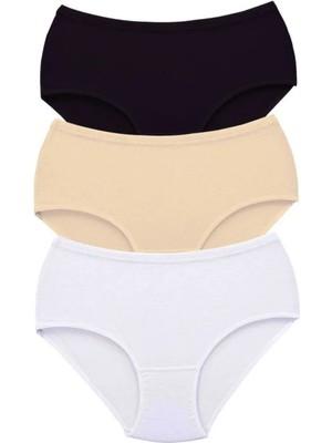 3 Adet Tutku Kadın Yüksek Bel Bato Kalın Lastik Külot S5